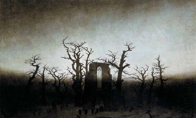 Caspar David Friedrich The Abbey in the Oakwood china oil painting image